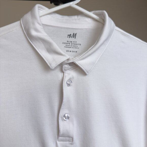 H&M White Golf Shirt (Medium) - Picture 3 of 3